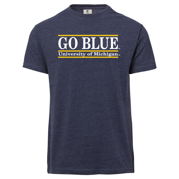 Michigan Go Blue Bar Tee