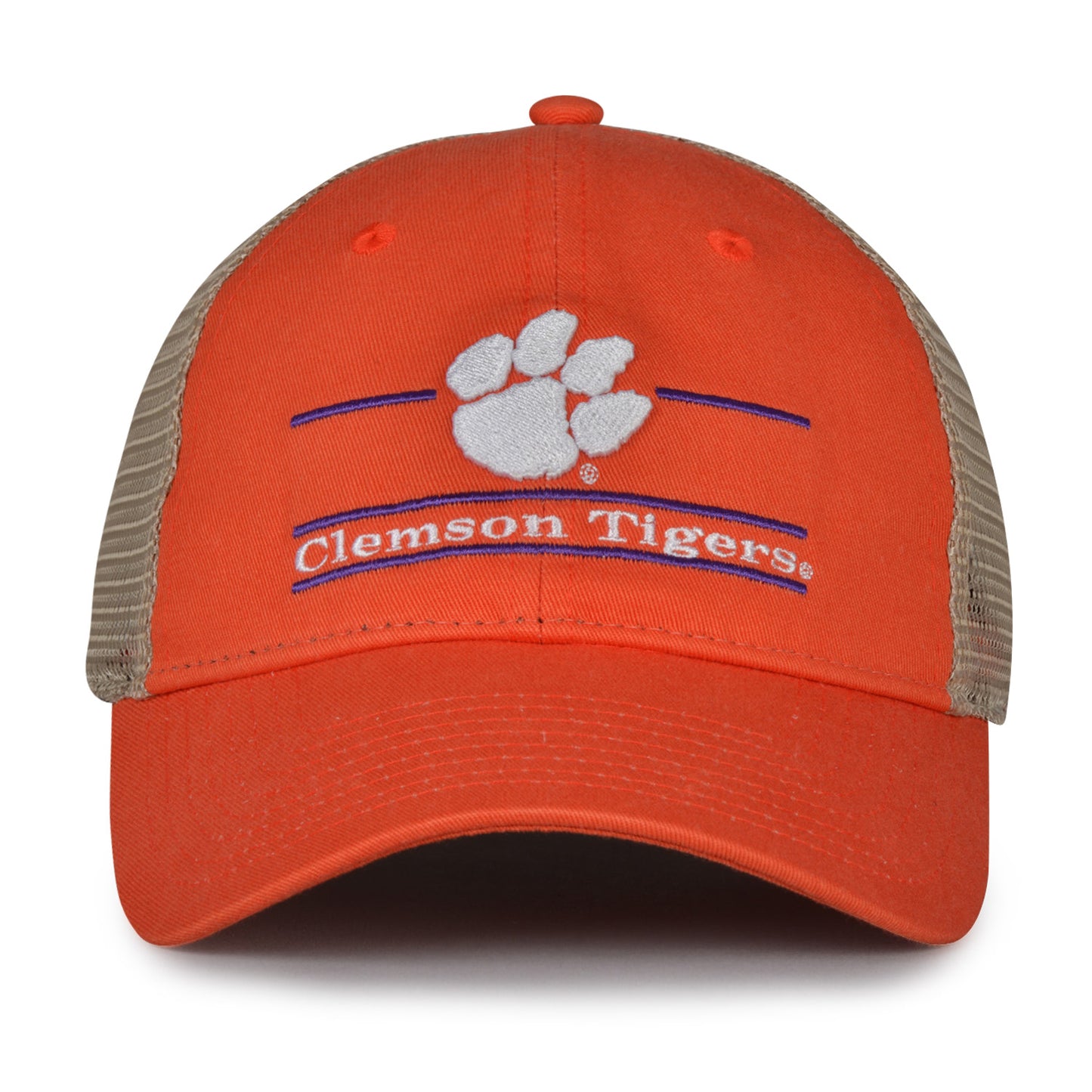 Clemson Tigers trucker hat with mesh backing