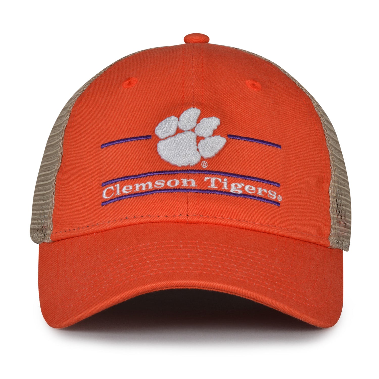 Clemson Tigers trucker hat with mesh backing