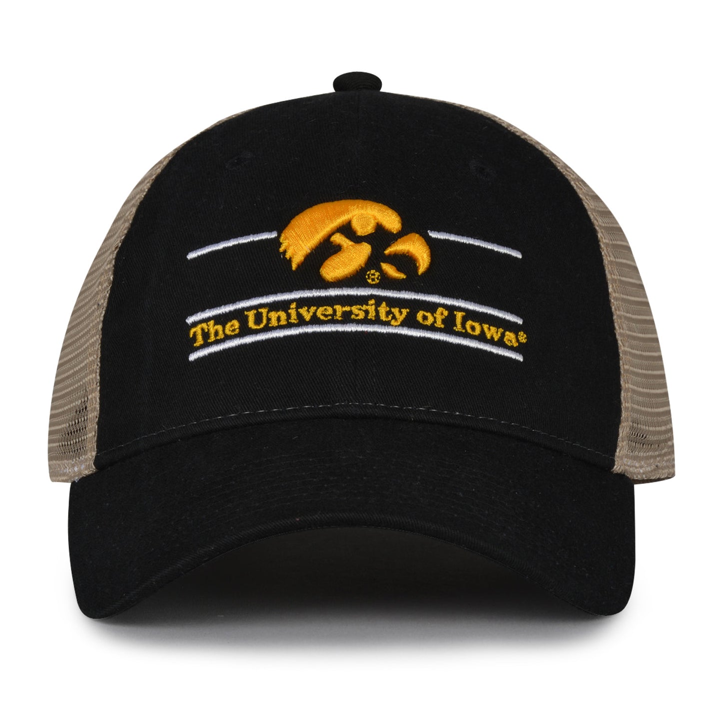 Iowa Hawkeyes trucker hat with mesh design