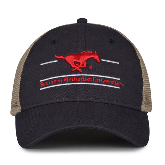 SMU Mustangs trucker hat with mesh backing
