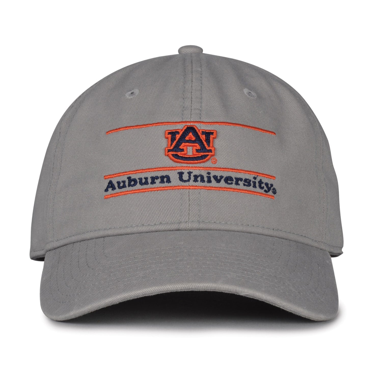 Light grey auburn cap front view