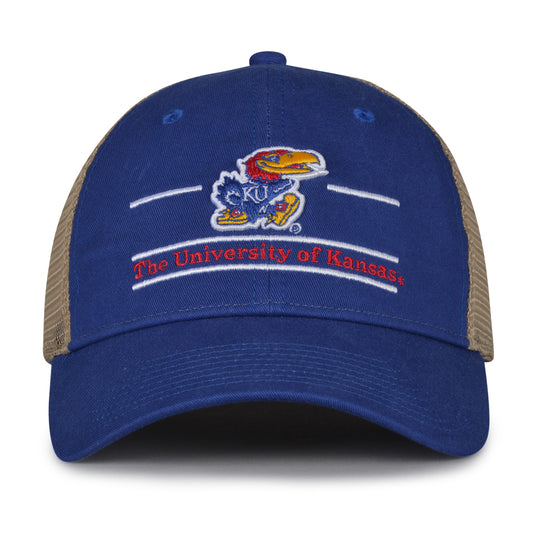 Kansas Jayhawks trucker hat with mesh design