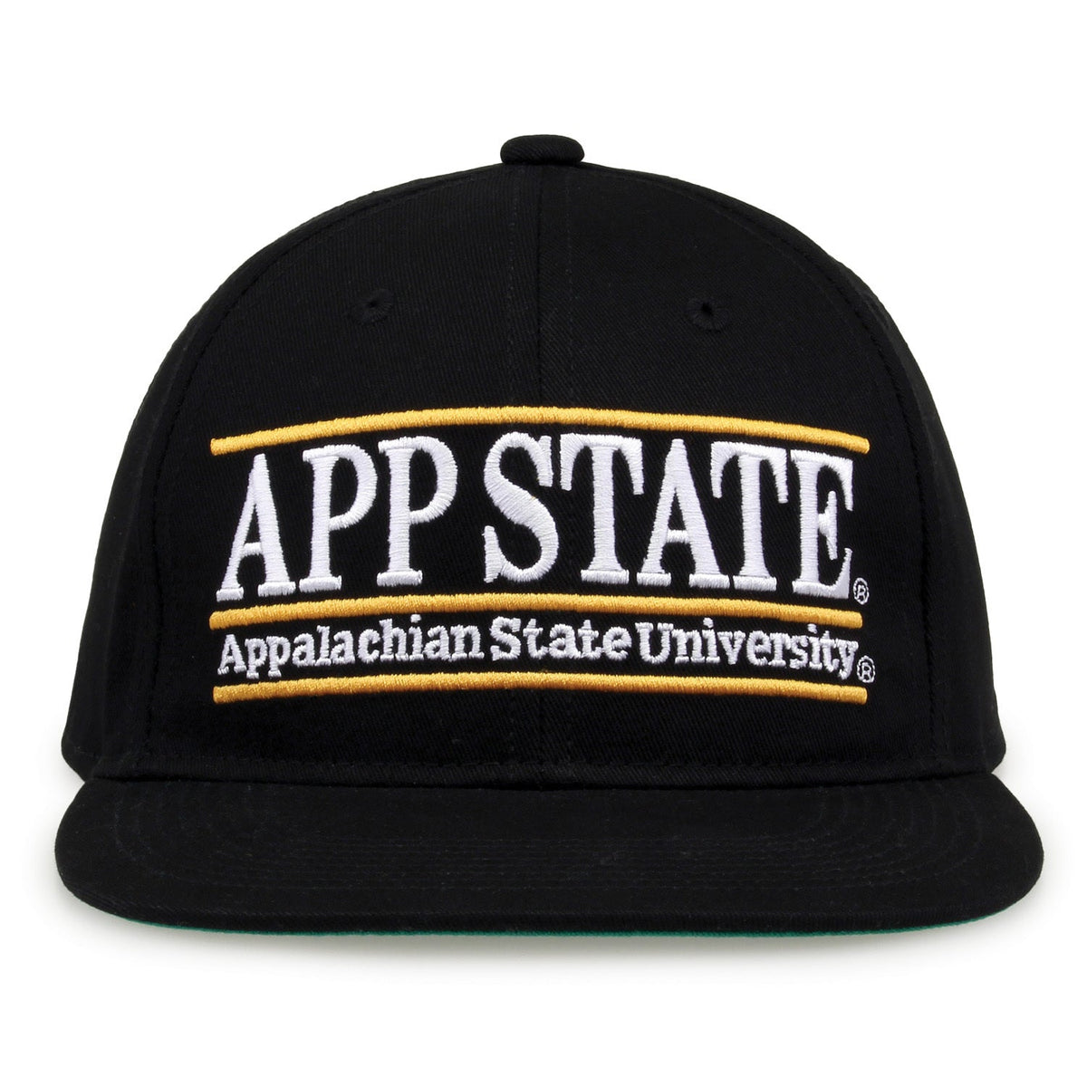 Appalachian State Mountaineers Retro Bar Snapback - Black, front view