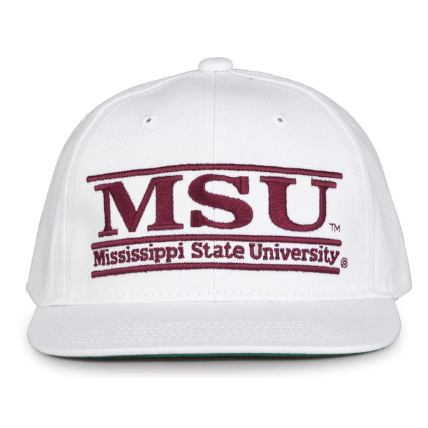 Mississippi State Retro Bar Snapback - White