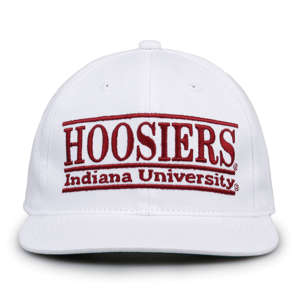 Indiana Hoosiers Retro Bar Snapback - White, front view