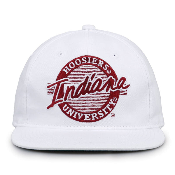 Indiana Retro Circle Snapback - White
