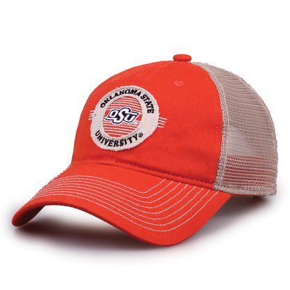 Oklahoma State Trucker Hat Circle Design