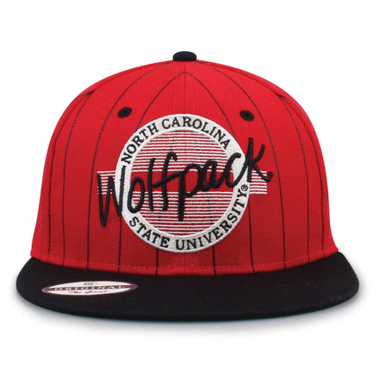 North Carolina State University Pinstripe Circle Design Snapback