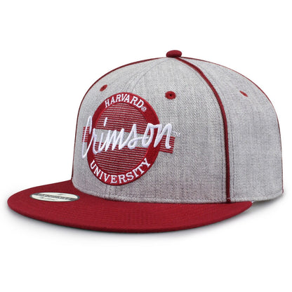 Harvard University Classic Grey Wool Circle Design Snapback