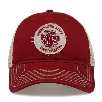 Washington State U Trucker Hat Circle Design