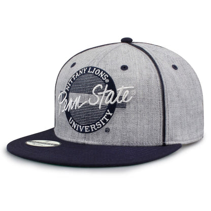 Penn State University Classic Grey Wool Circle Design Snapback