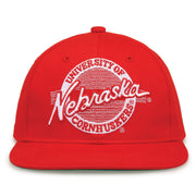 Retro Circle Snapback - Red