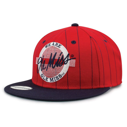 University Of Mississippi Pinstripe Circle Design Snapback