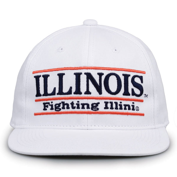 Illinois Retro Bar Snapback - White