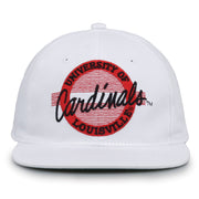 Retro Circle Snapback - White