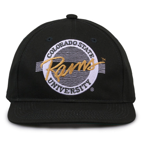 Colorado State Rams Retro Circle Snapback - Green, front view
