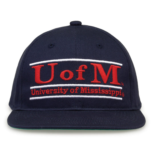 Ole Miss Hat Retro Snapback Bar Design