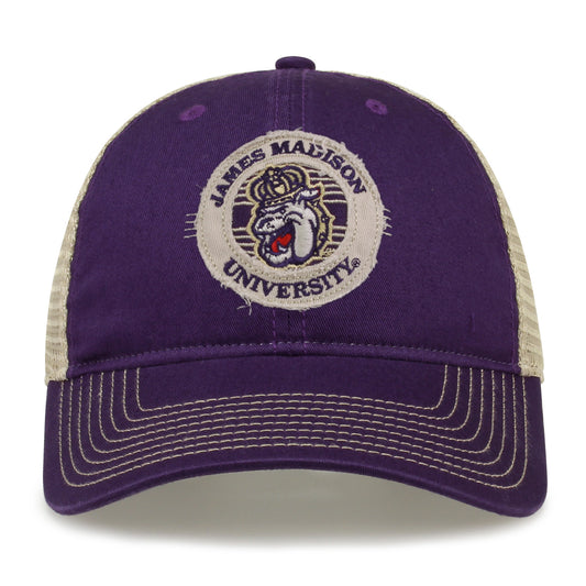 James Madison U Trucker Hat Circle Design