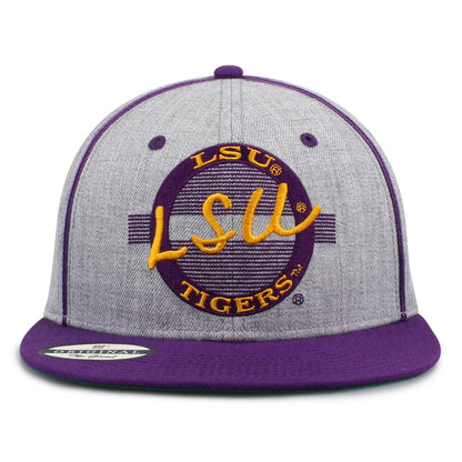 Louisiana State University Classic Grey Wool Circle Design Snapback