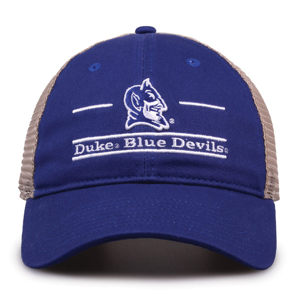 Duke Blue Devils trucker hat with breathable mesh in blue