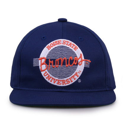 Boise State Snapback Hat Retro Circle Design