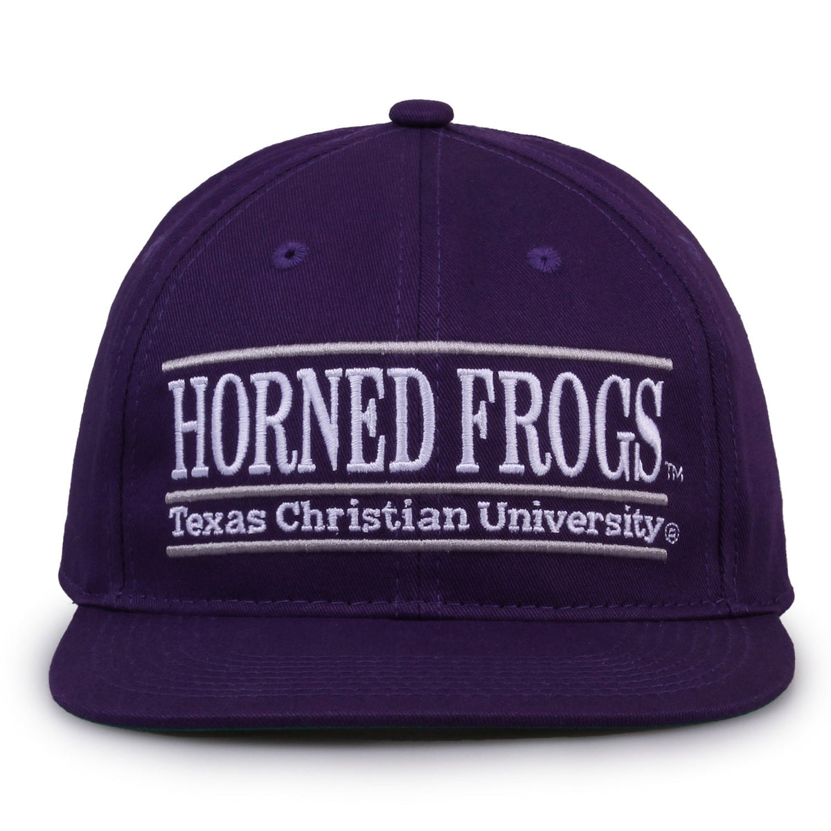 TCU Horned Frogs Retro Bar Snapback - Purple, front view