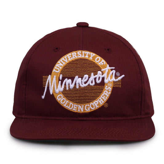 Minnesota Golden Gophers Retro Circle Snapback - Maroon, front view