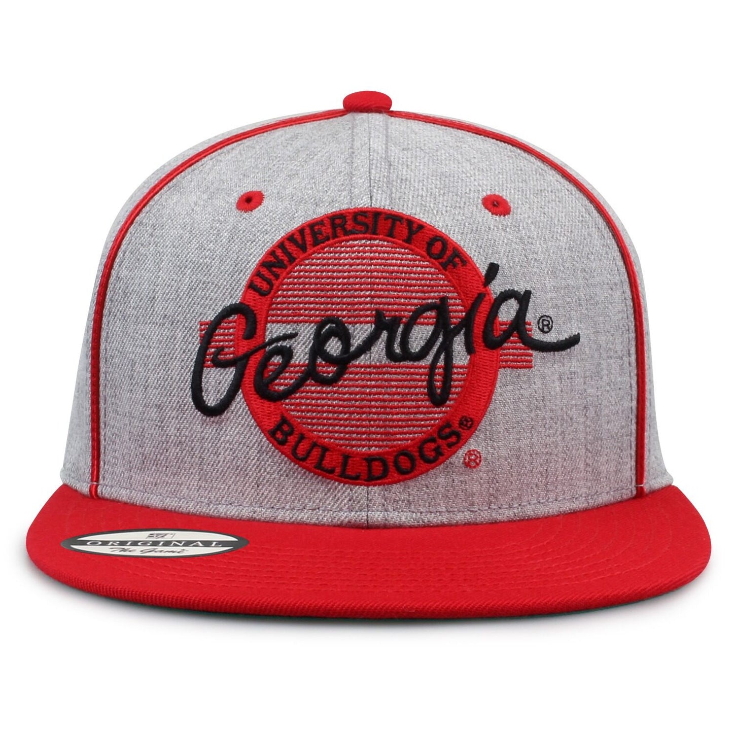 Georgia Bulldogs Hat Classic Grey Wool Circle Design Snapback