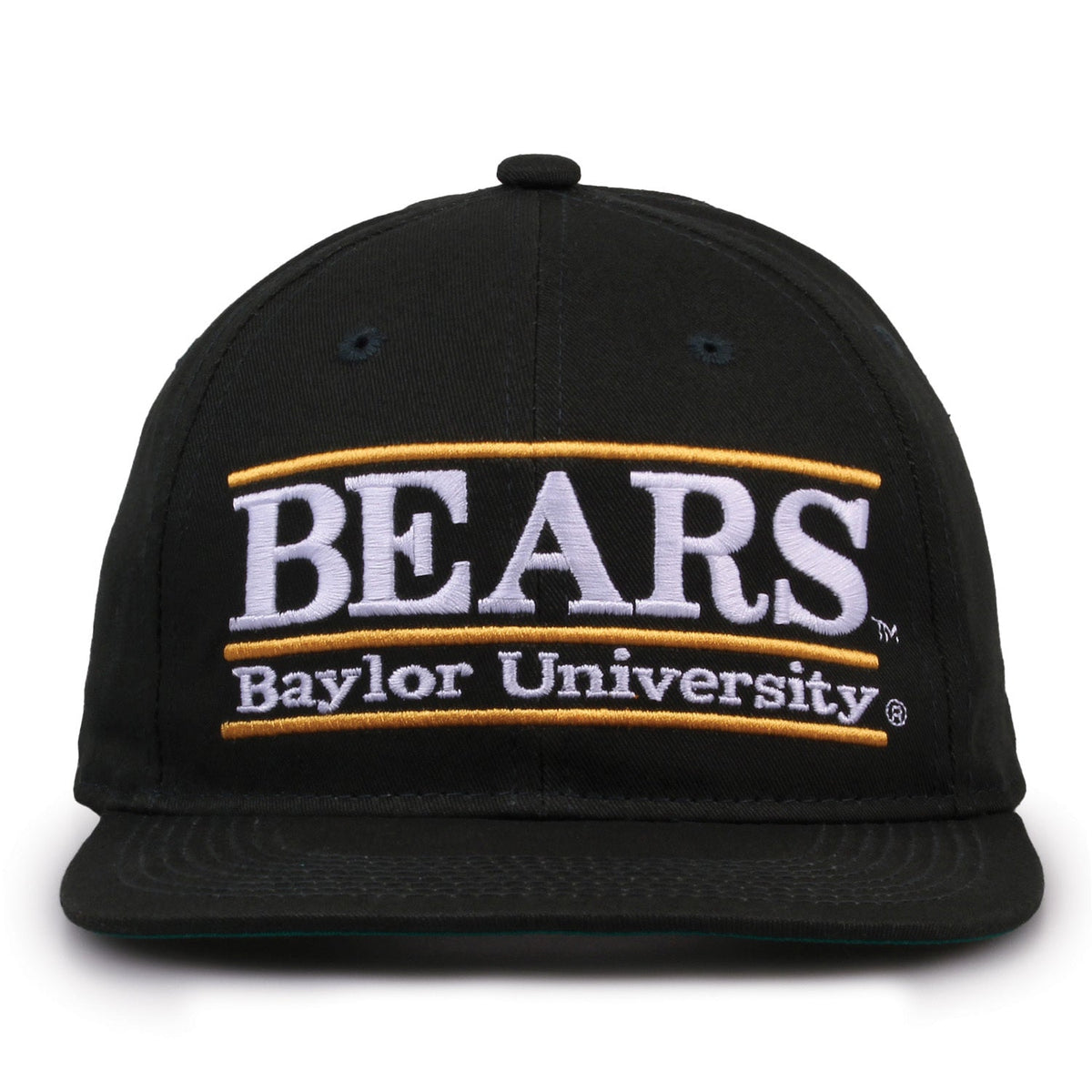 Baylor Bears Retro Bar Snapback - Green, front view