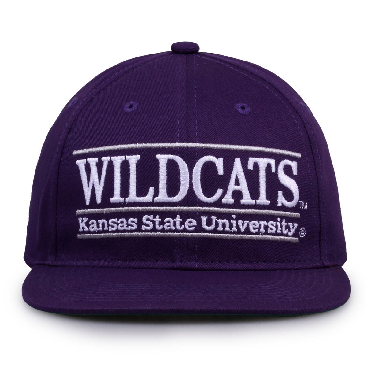 Kansas State Wildcats Retro Bar Snapback - Purple, front view