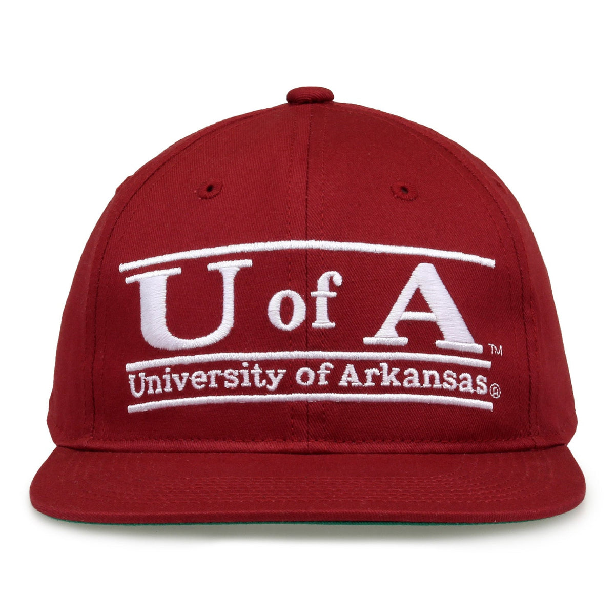 Arkansas Razorbacks Retro Bar Snapback - Cardinal, front view