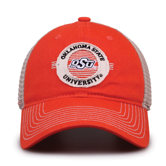 Oklahoma State Trucker Hat Circle Design