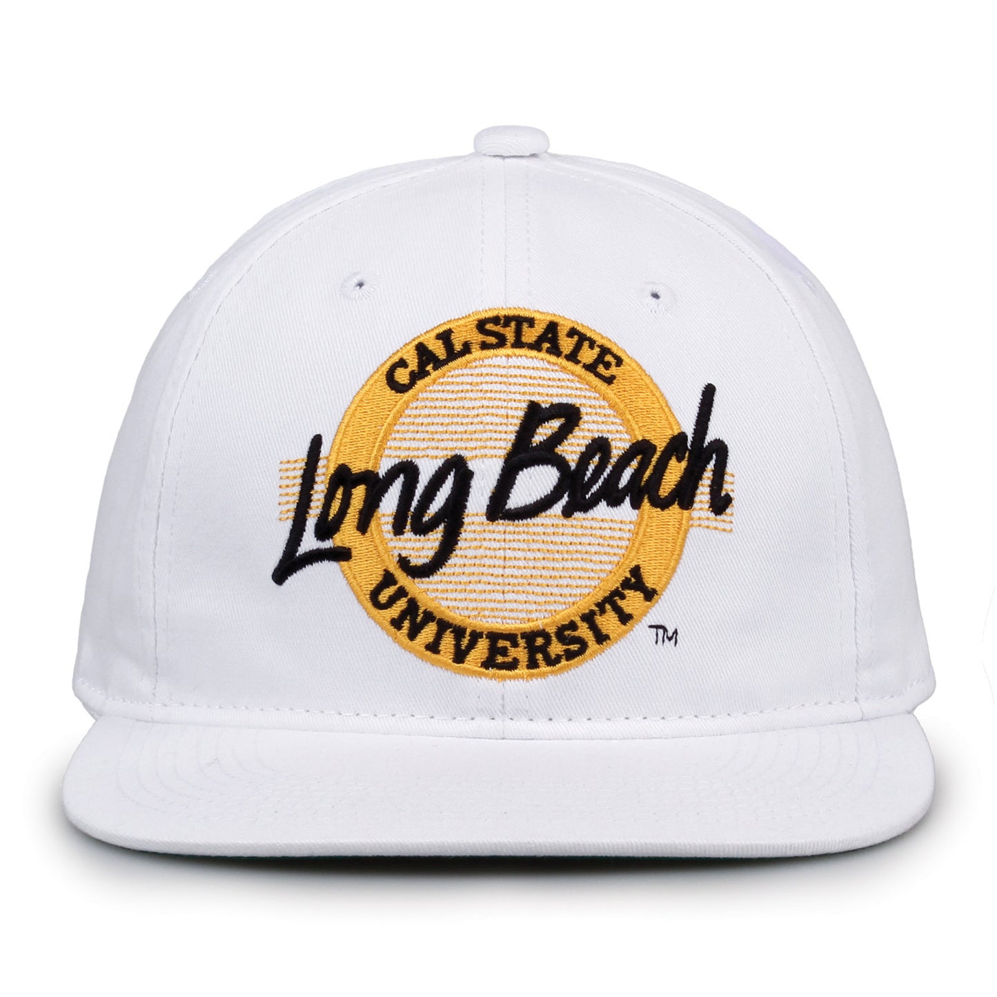 Long Beach Snapback Hat Retro Circle Design