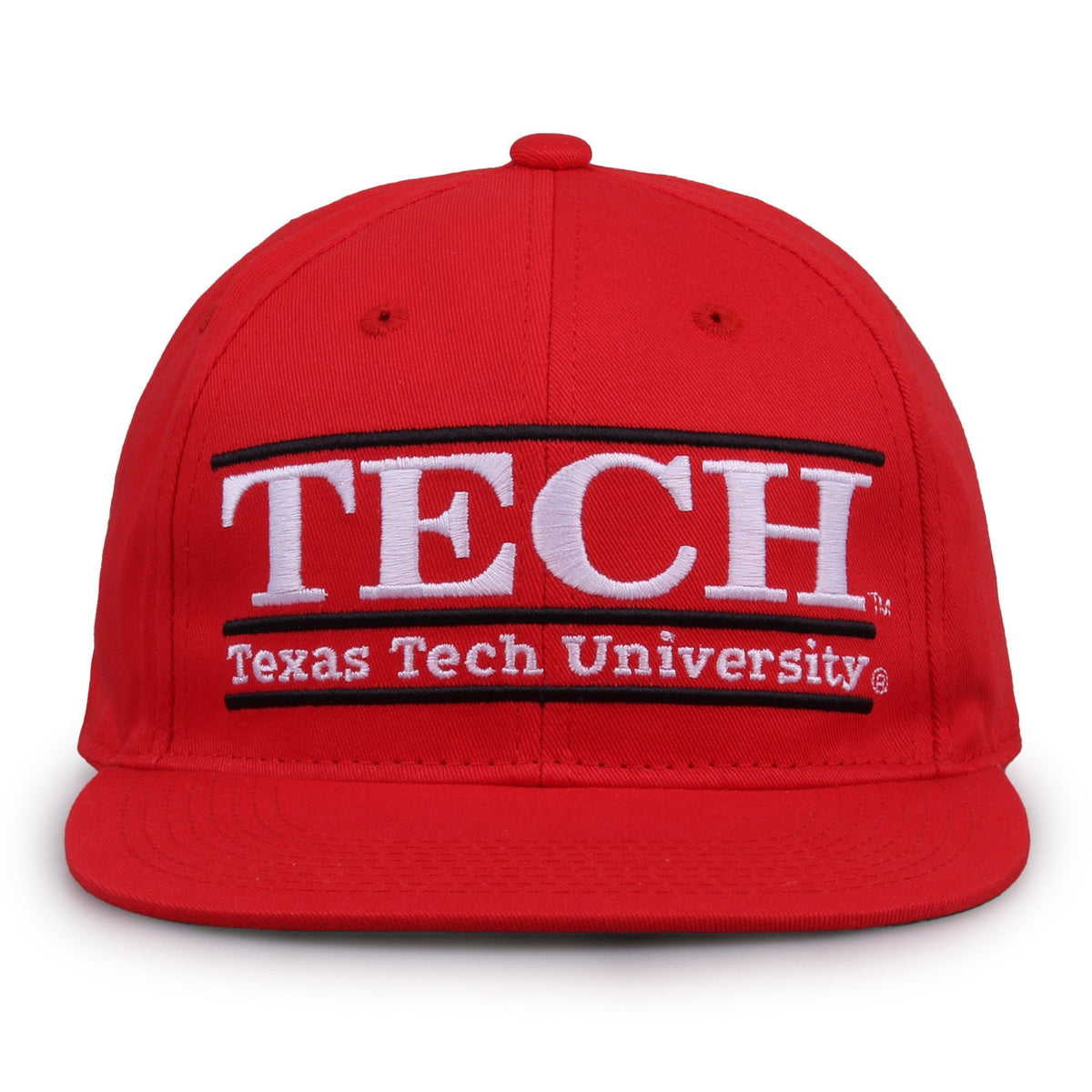 Texas Tech Red Raiders Retro Bar Snapback - Red, front view