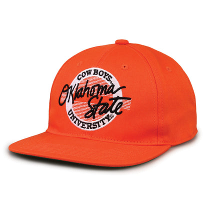 Oklahoma State Snapback Hat Retro Circle Design