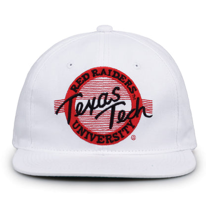 Texas Tech Snapback Hat Retro Circle Design