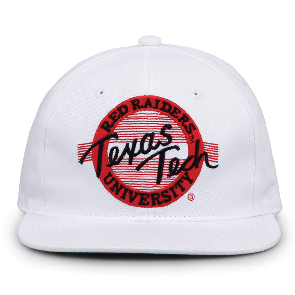 Texas Tech Retro Circle Snapback - White