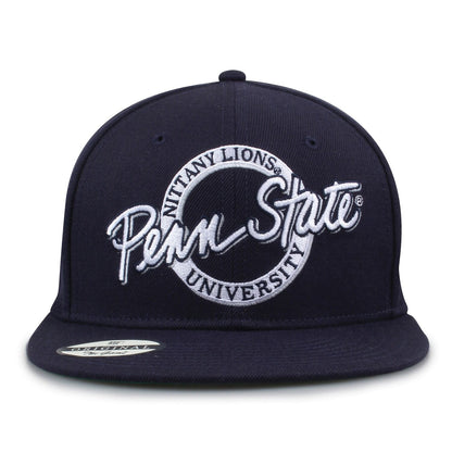 Penn State University Oversized Script Retro Circle Design