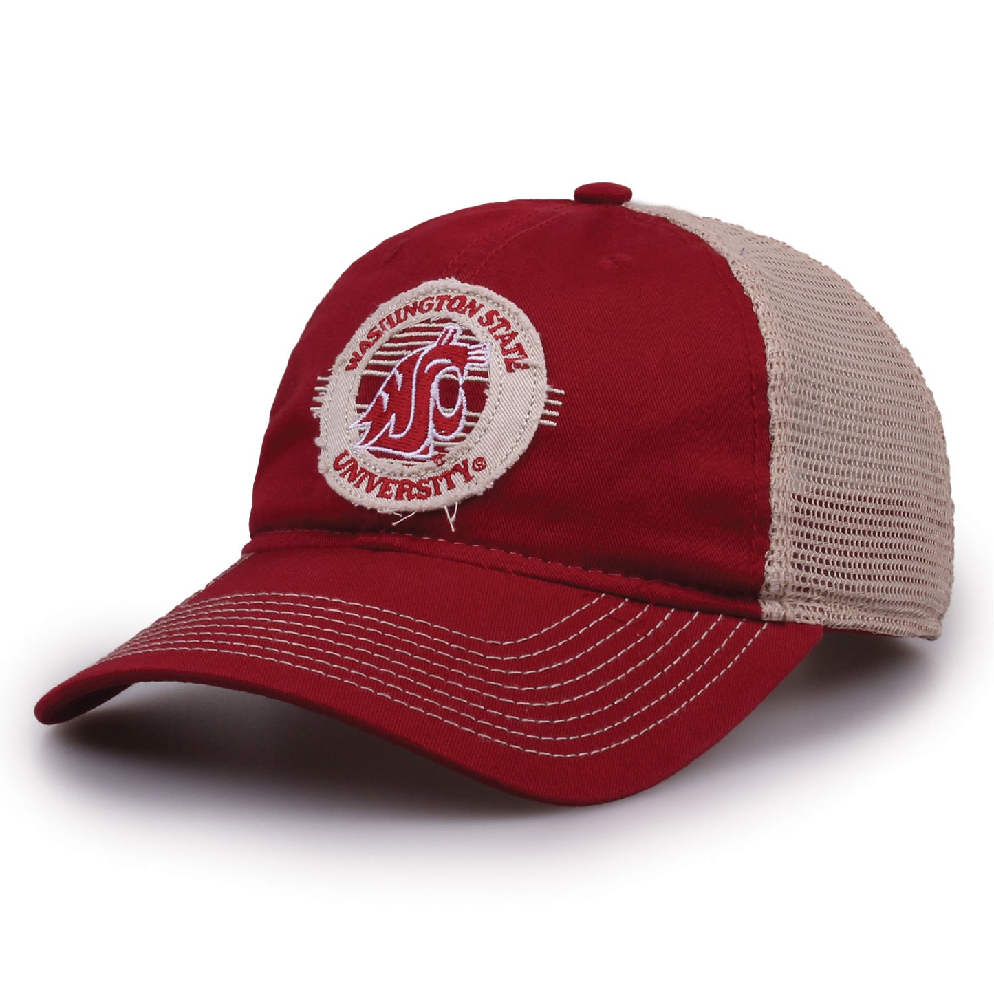 Washington State U Trucker Hat Circle Design