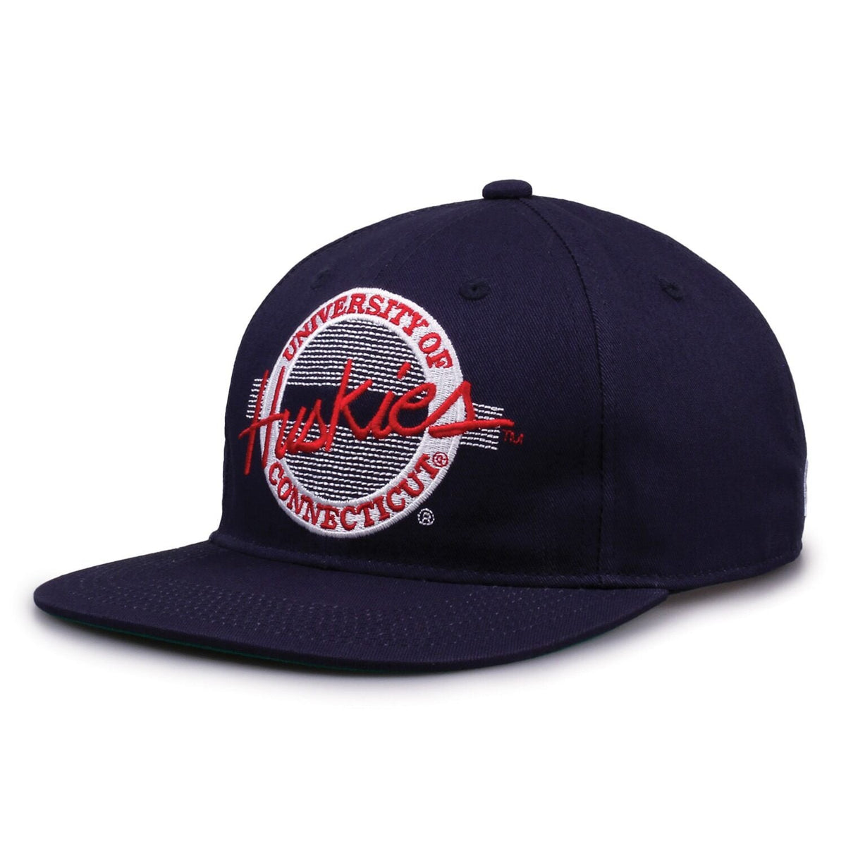 UConn Huskies Retro Circle Snapback - Navy, alternate view 1