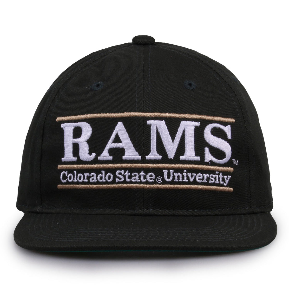 Colorado State Rams Retro Bar Snapback - Green, front view