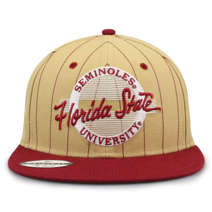 Florida State University Pinstripe Circle Design Snapback