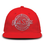 Retro Circle Snapback - Red