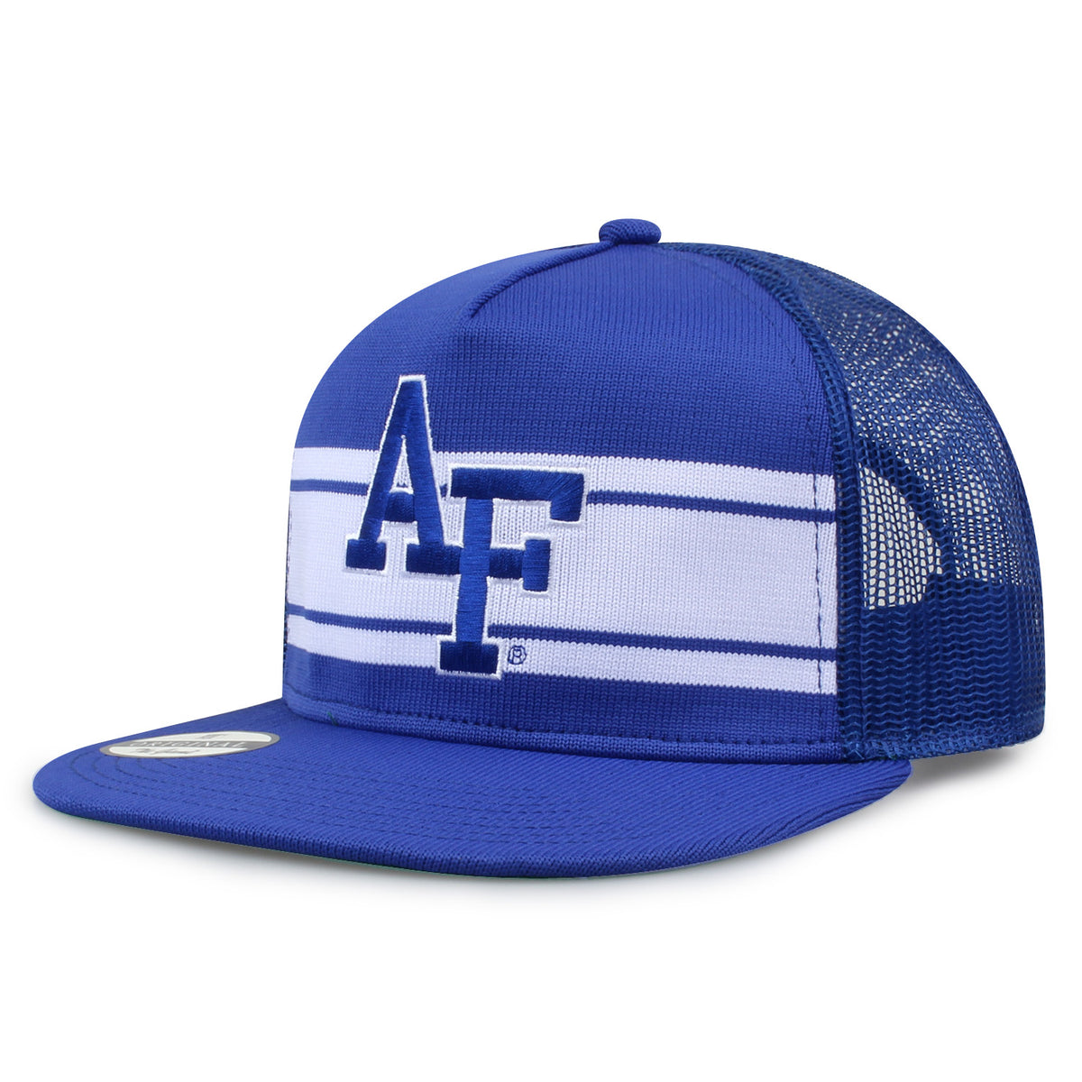United States Air Force Academy Class of '92 trucker hat, angled front view showing embroidered logo and mesh side