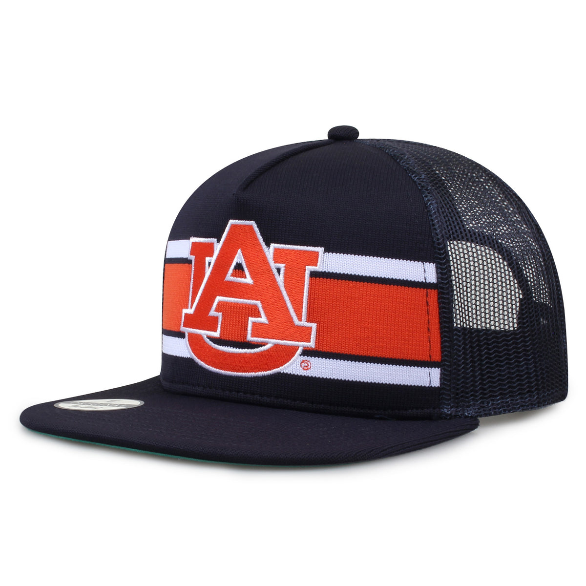 Auburn University Class of '92 trucker hat, angled front view showing embroidered logo and mesh side