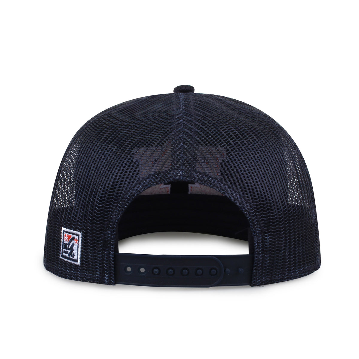 Auburn University Class of '92 trucker hat, rear view of mesh back and adjustable snapback closure