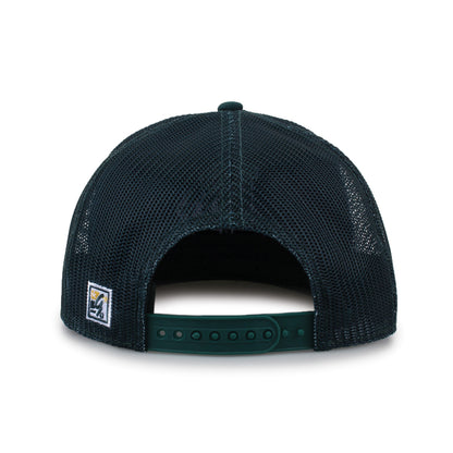 Baylor University Class of '92 trucker hat, rear view of mesh back and adjustable snapback closure