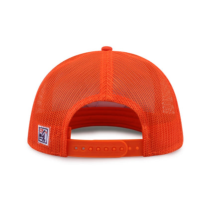 Clemson University Class of '92 trucker hat, rear view of mesh back and adjustable snapback closure
