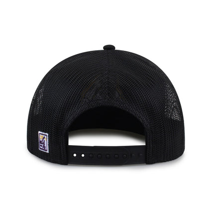 East Carolina University Class of '92 trucker hat, rear view of mesh back and adjustable snapback closure